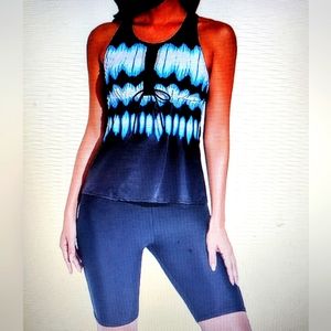 Swim Tankini with biker shorts bottom sz XL